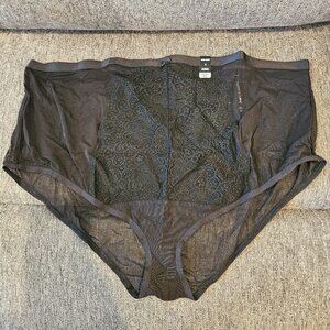 Torrid Black Mesh and Lace Sexy Brief Panty size 4x